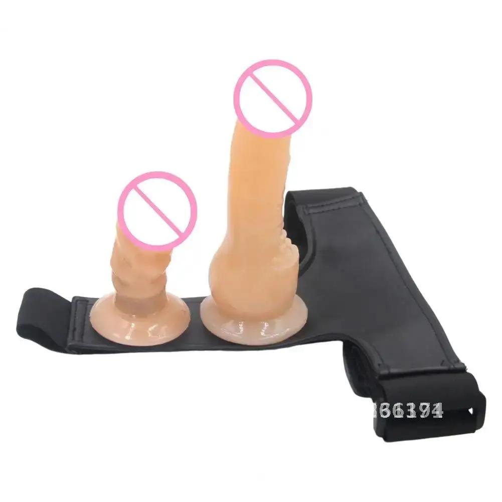 Strap-on-housut kaksoisdildoilla - intiimiin leikkiin